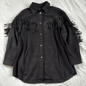 Black Fringe Women's Jacket